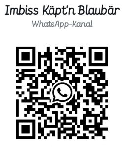 QR Code, der auf den WhatsApp Kanal von Käptn Blaubär verweist